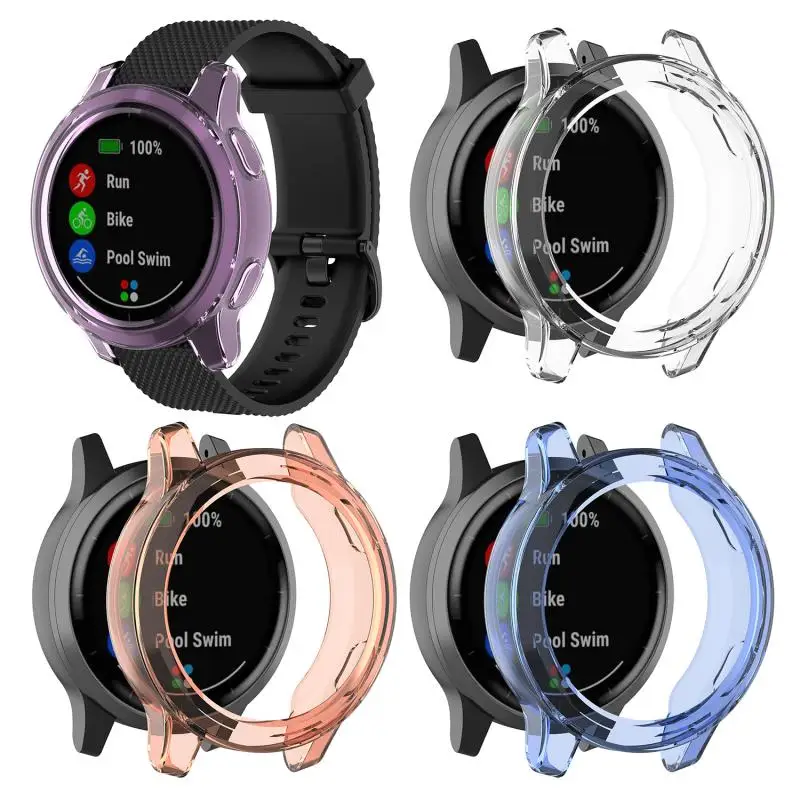 

Applicable For Garmin Vivoactive 4 Protective Case TPU Silicone Transparent Material Protector For Garmin Active Smart Watch