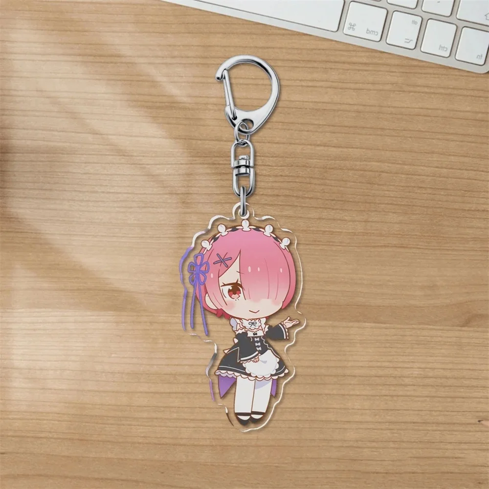 Фото 6 см Re:ZERO -Почещение жизни в другом мире, акриловый брелок с характерными персонажами, орнамент, коллекция аксессуаров №4