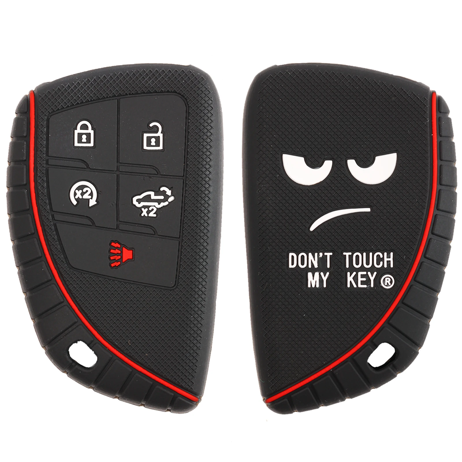 

Силиконовый 5-кнопочный чехол для автомобильного ключа, чехол-держатель для Chevrolet Silverado Tahoe Traverse Acadia Equinox 2024 2025