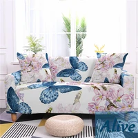 3d colourful butterfly pattern print sofa cover stretch slipcover for living room home 1234 seaters sofa protection cover