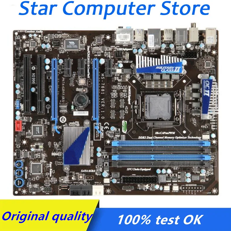 P67 P67M для MSI P67A-GD55(B3) компьютер oc материнская плата LGA 1155 DDR3 десктопная Б/у |