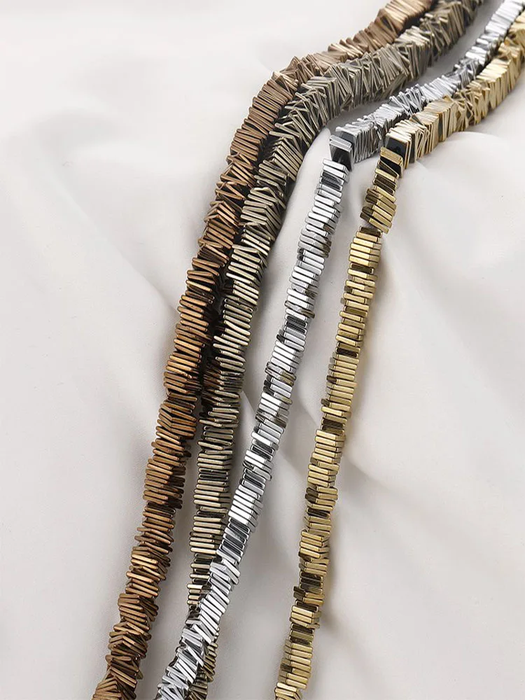 Ожерелье из гематита и бусин для изготовления браслетов женские модные серьги