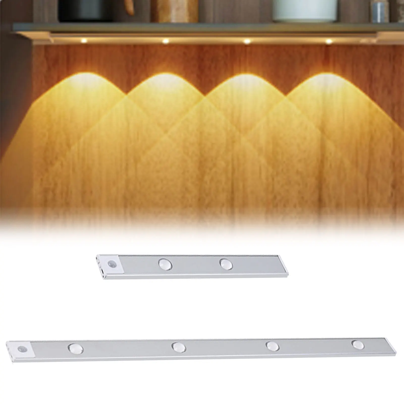 

20/40 NEW LED Motion Sensor Closet Lights USB Rechargeable Human Body Sensor Light 3 Model Adjustable LED Night Light
