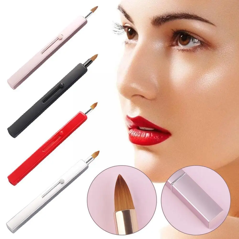 

Single Lip Brush Lipstick Brush Portable Retractable Makeup Double-head Cover Smudge Tools Mini Brushes Beauty Concealer V1D4