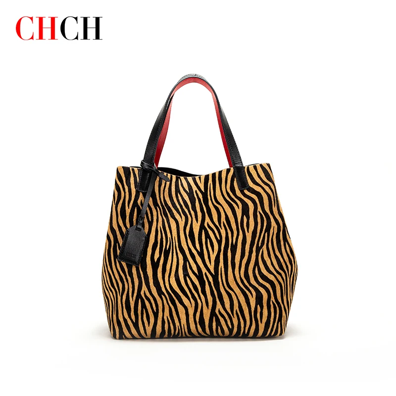 

CHCH Cowhide Zebra Print Women's Bag 2023 Best Selling Top Soft Print Women's Fashion Shoulder Bag Really Smooth Cowhide Feel