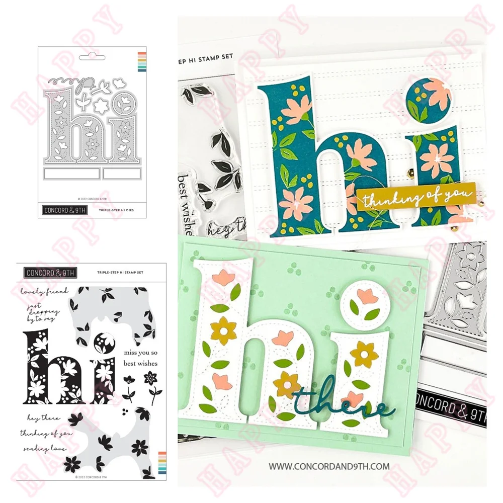 

2022 Triple Step Hi Metal Cuts Dies And Stamps Scrapbook Diary Photo Album Decoration Embossing Template Diy Greet Card Handmade