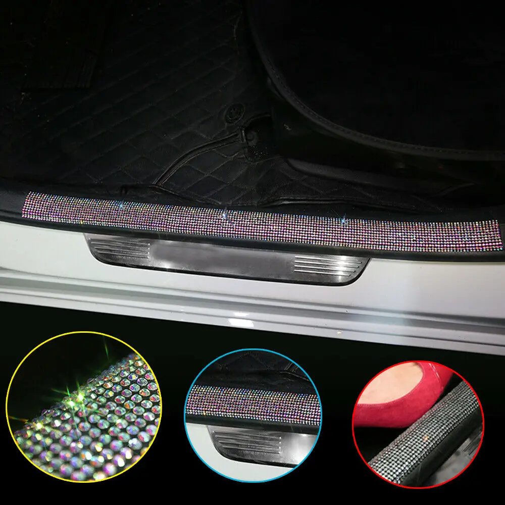 

Bling Rhinestone Автомобильный порог пылезащитный чехол наклейка