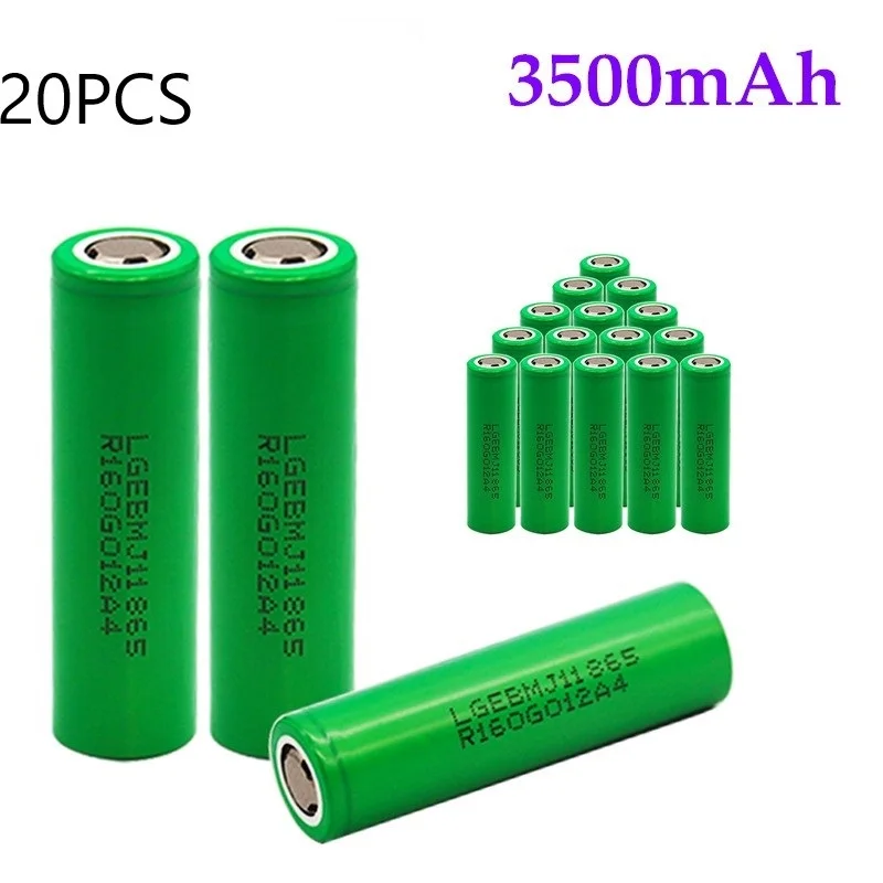 

10PCS Original MJ1 3.7 v 3500 mah 18650 Lithium Rechargeable Battery For Flashlight batteries for 18650 LG MJ1 3500mah battery