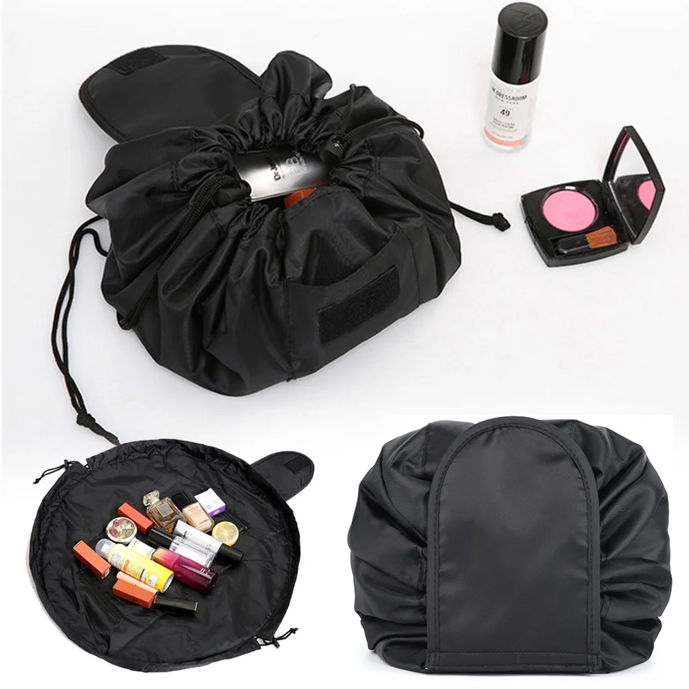 

Women Drawstring Travel Cosmetic Bag Travel Makeup Bag Organizer Lazy Make Up Case Storage Pouch Toiletry Beauty Kit Box 2022