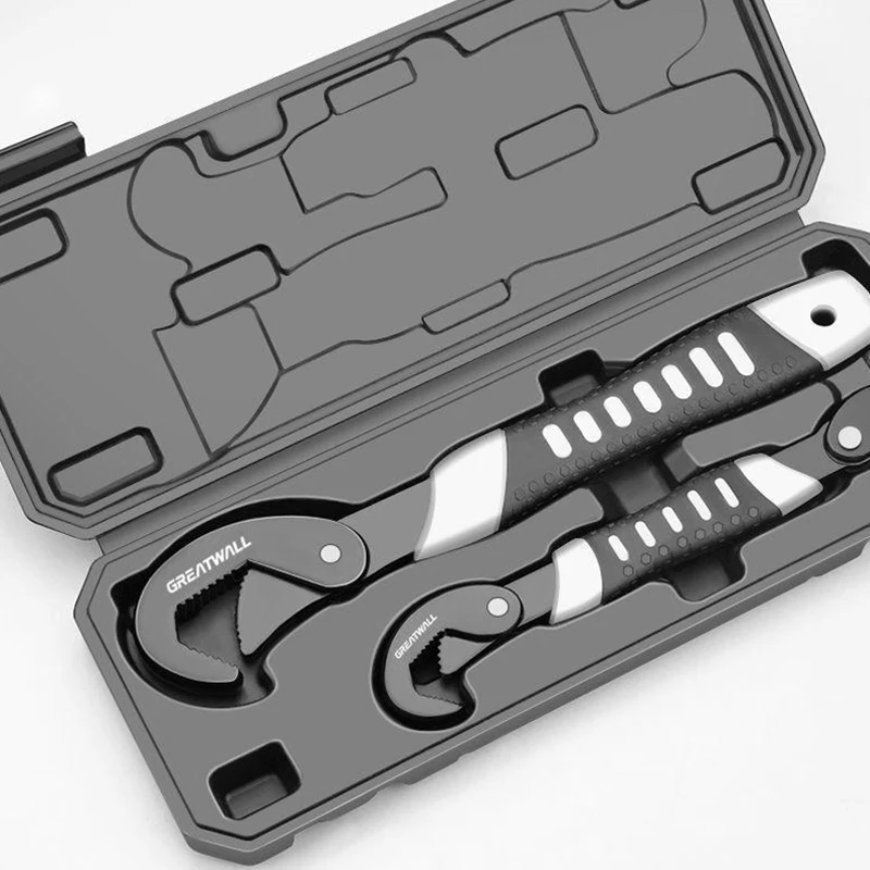 

Multi-function Universal Wrench Adjustable Spanner Wrench Set Home Repair Hand Tool Universal Pipe Wrench Self-Tightening Wrench