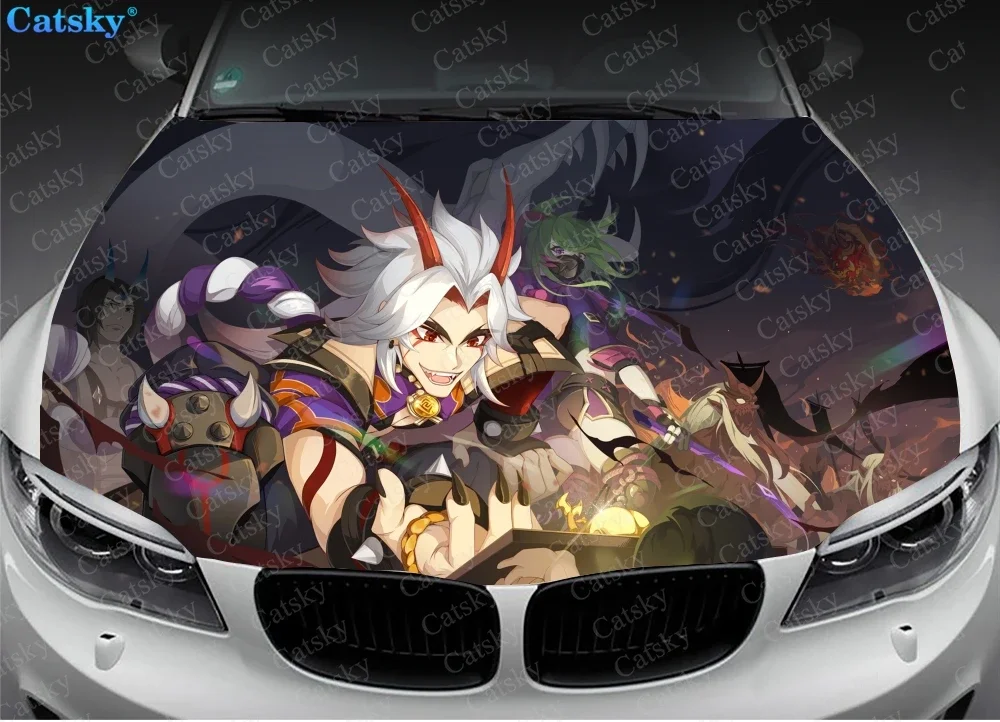 Виниловая наклейка на капот автомобиля аниме аратаки Вито | Genshin Impact s Wrap