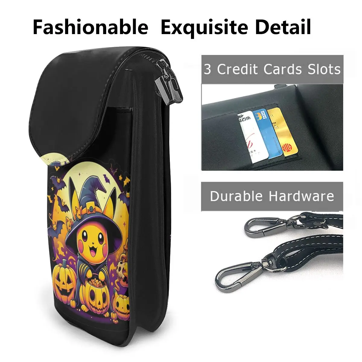 Fright Night Сумка на плечо с покемоном Пикачу Студенческие подарки Женские сумки