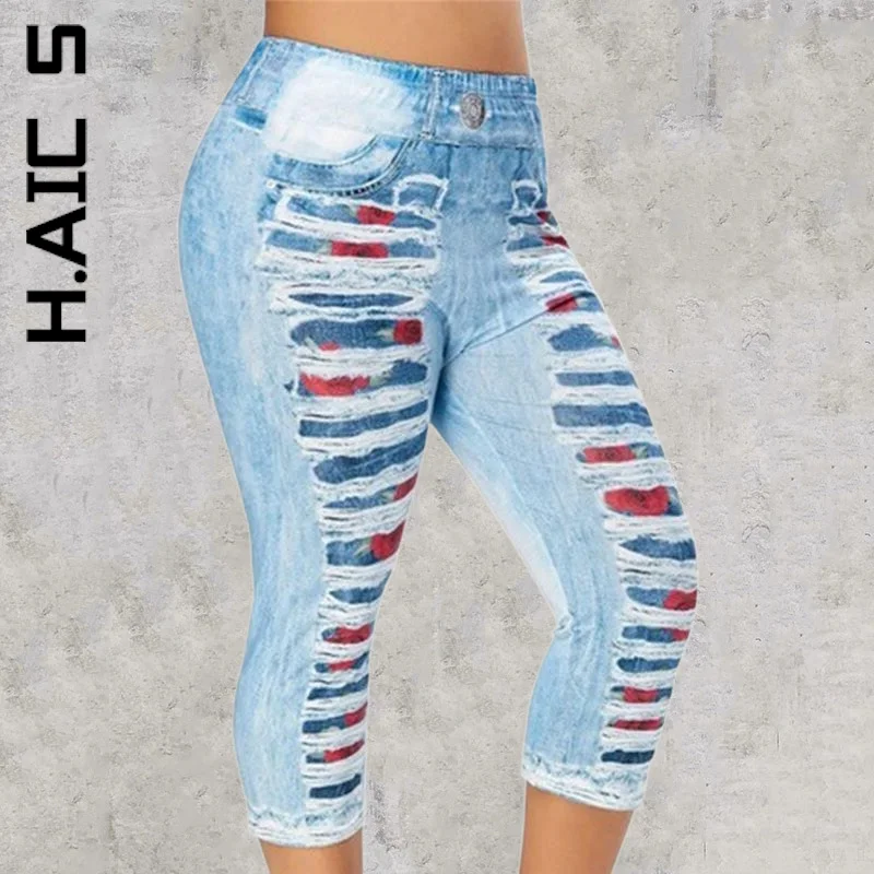 

H.Aic S Skinny Slim Denim Pants Women Jeans Leisure High Waist Y2k 2022 Straight Women Denim Washed Trousers Femme