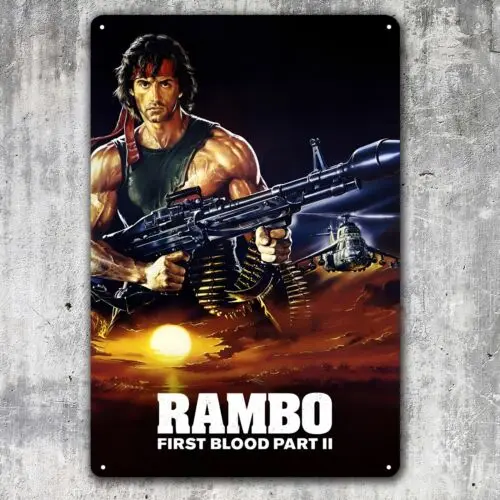 

Металлический постер фильма «Первая кровь 2», алюминий