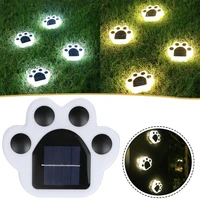 solar led garden light outdoor cat paw light waterproof garden decoration cat paw print lights for path landscape