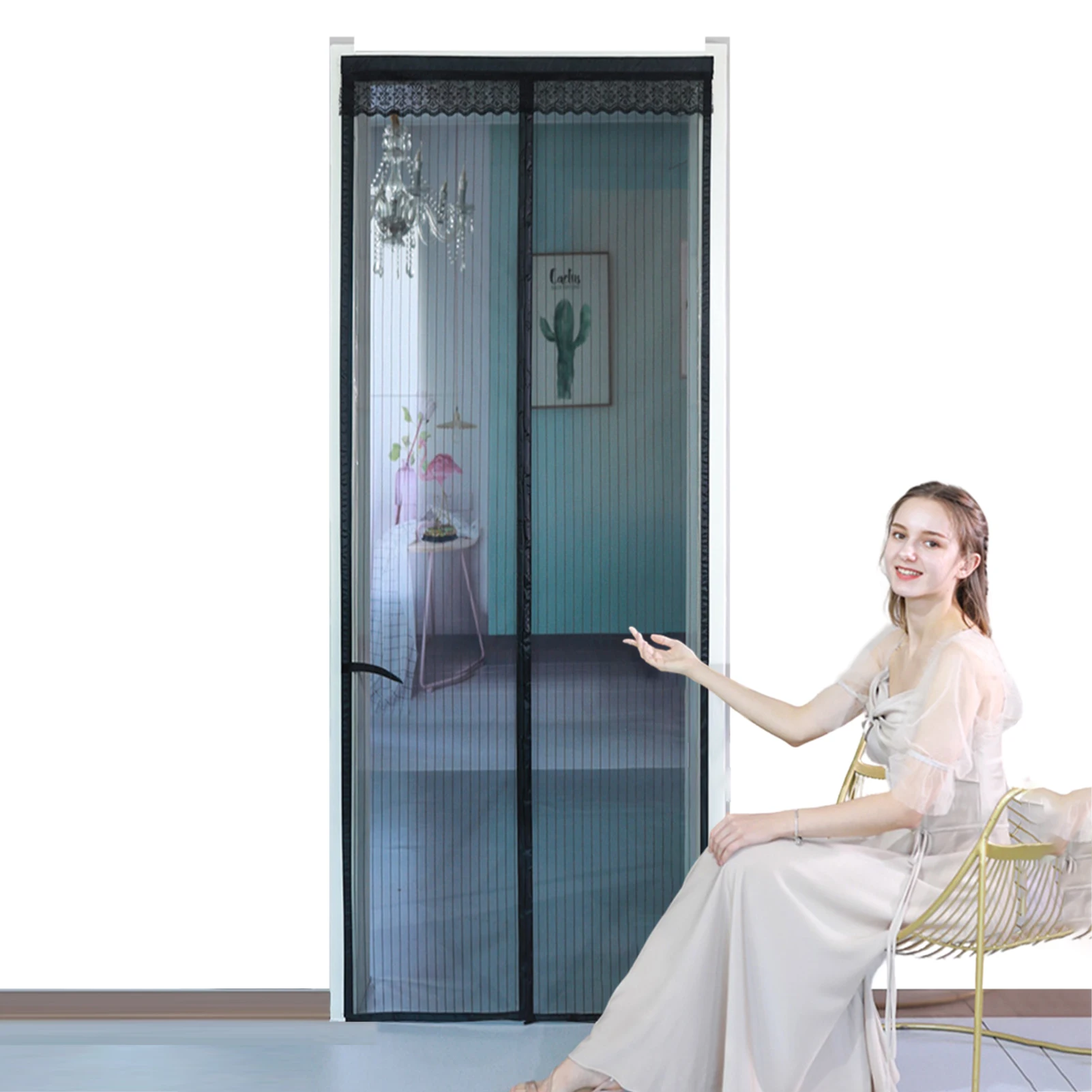 

Сетка от насекомых на магните, автоматическая закрывающая дверь, для кухни, на лето