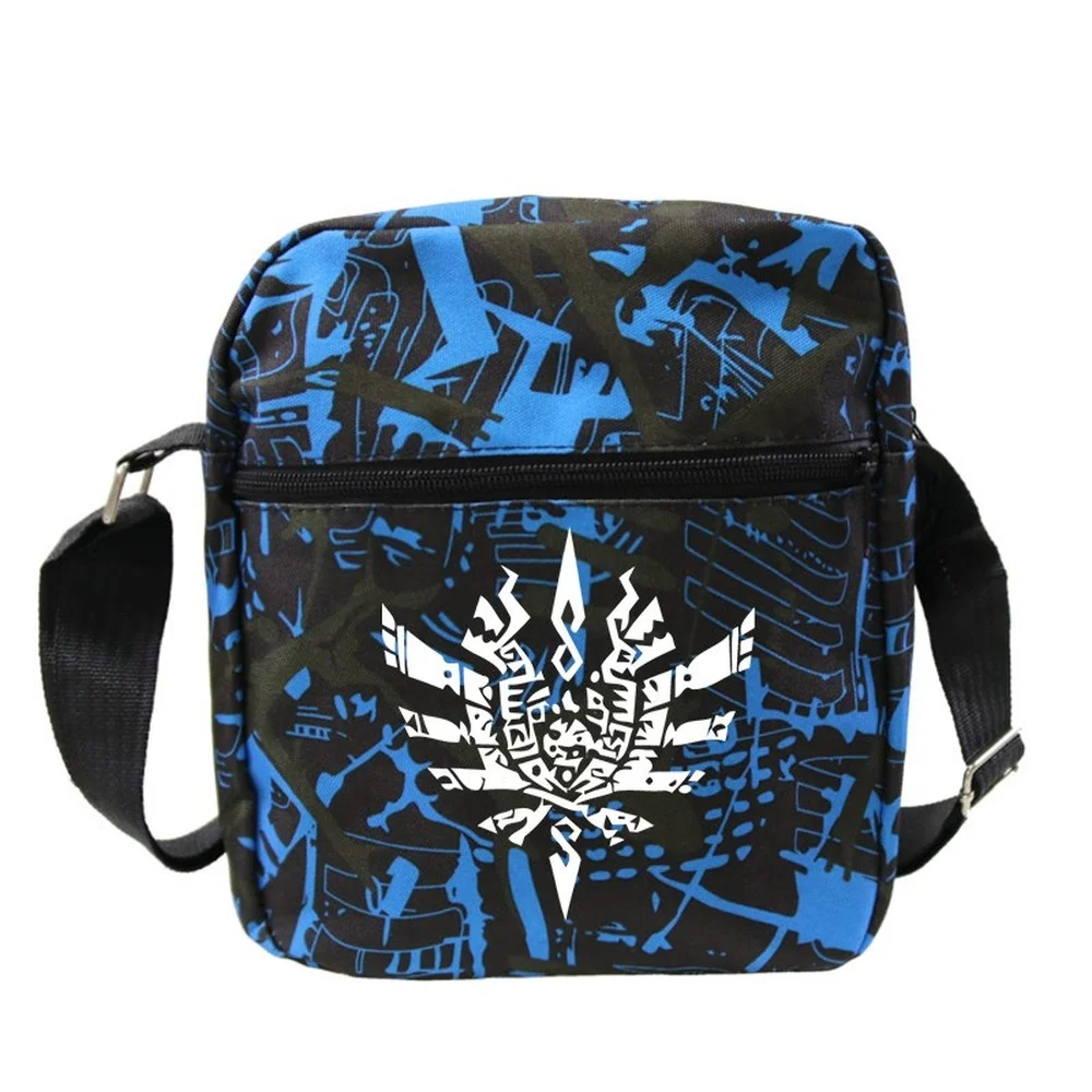 

Сумка через плечо игровой Монстр Хантер, маленький ранец с принтом для отдыха, школьная вместительная сумка-мессенджер для мальчиков и дево...