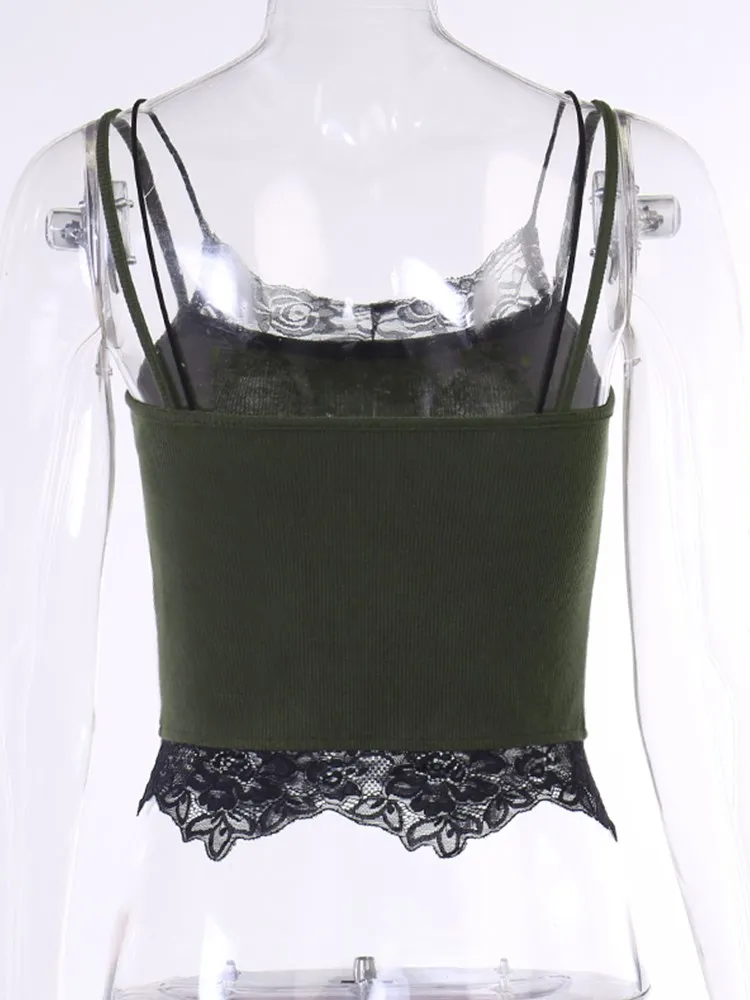 Женский топ с кружевной отделкой InsDoit готический в стиле пэчворк принтом виде