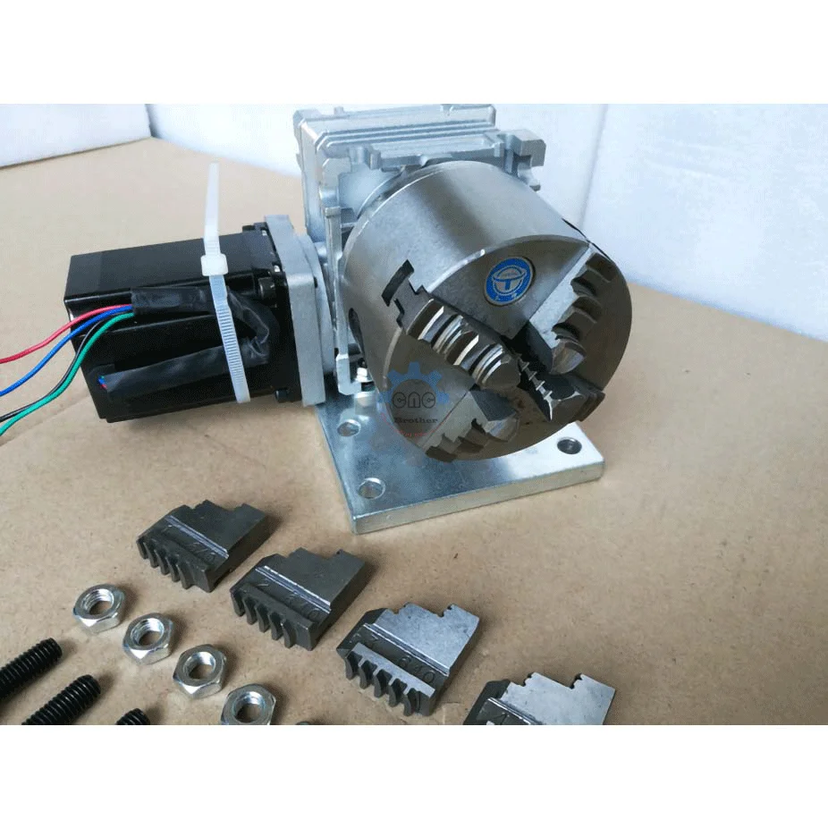 4-осевой вращающийся Расширенный роторный и 3-х кулачковый 80 мм Φ патрон Nema23