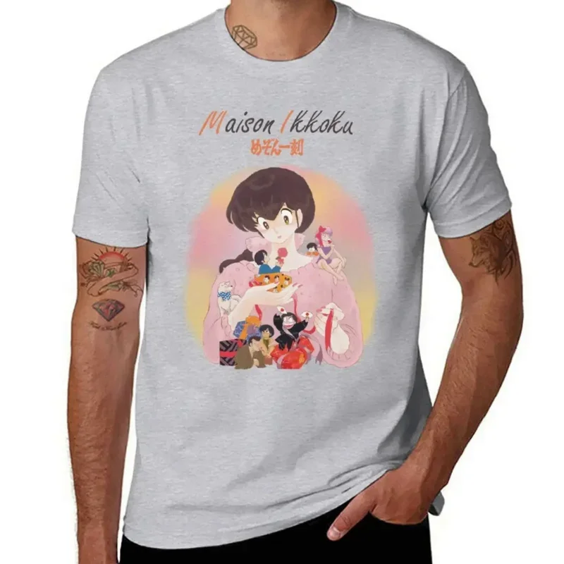 Фото Custom design your own, летняя одежда, мужские Графические футболки с рисунком Maison Ikkoku, Рождественская футболка, футболка оверсайз №5