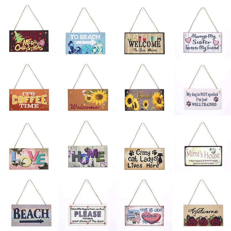 

Алмазная живопись «сделай сам», настенная подвесная бирка, искусство, алмазная вышивка, цветы, животные, мозаика, картина Стразы, домашние д...