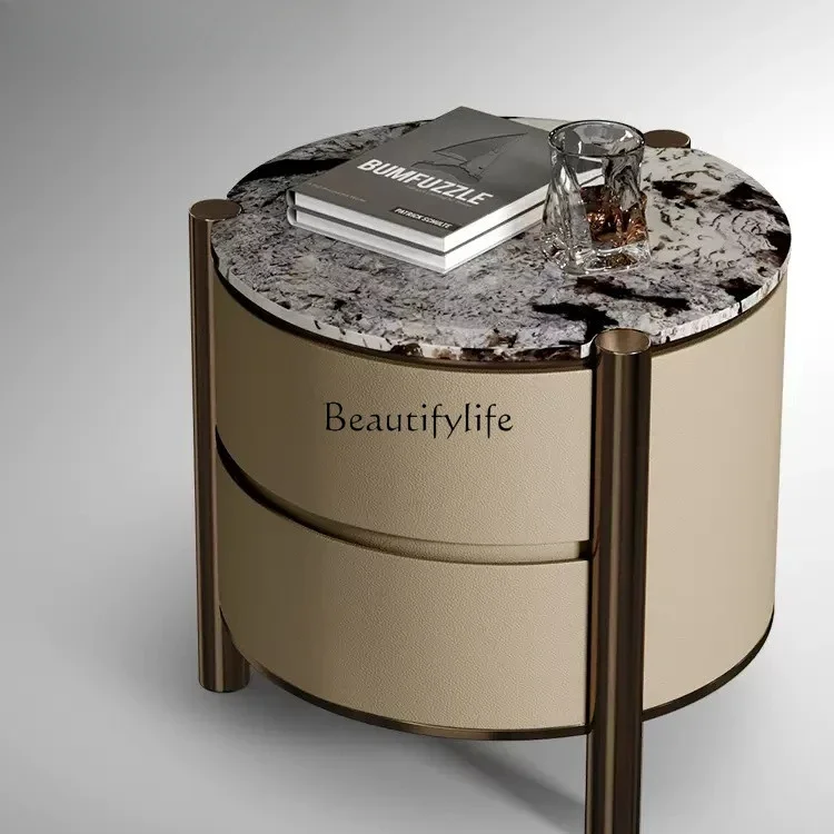 Tianshan Twilight Snow Роскошная каменная прикроватная тумбочка 2024 современная простая