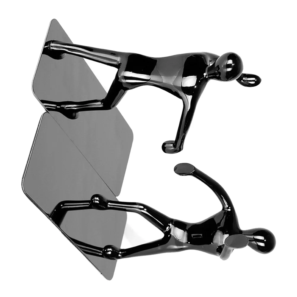 

Creative Book Rack Holder Human Shape Retro Bookshelf Baffle Bookends Shelves Organizing Office