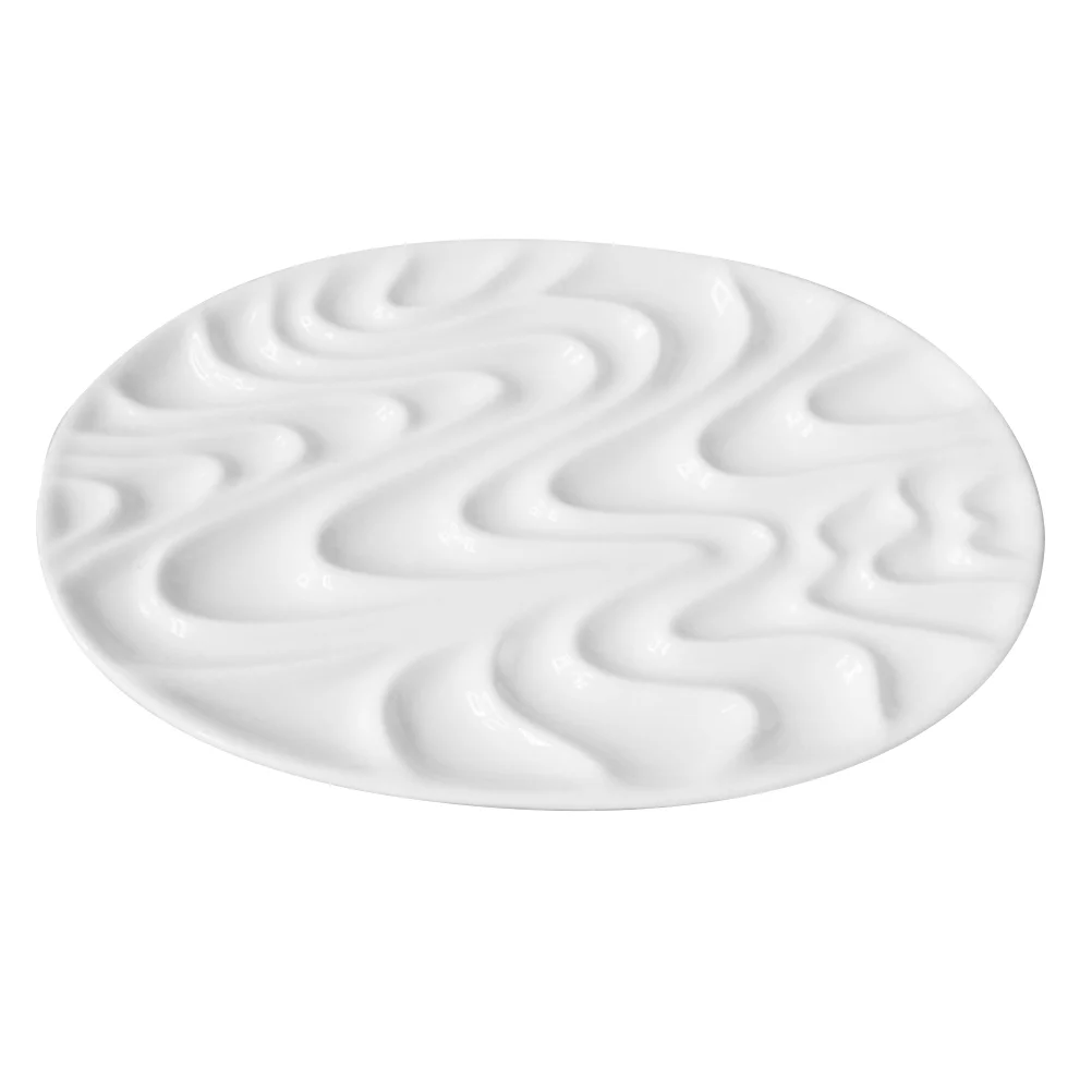 

Лоток цветной акварельный художественный ящик паллетка для макияжа ногтей пластина для смешивания керамический Лак овальная доска для тен...