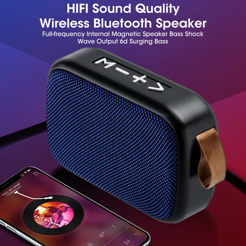

Gtwoilt Wireless Bluetooth Speaker Outdoor FM TF Card U Disk Audio Creative Portable Mini Subwoofer Gift Wireless Speakers G2