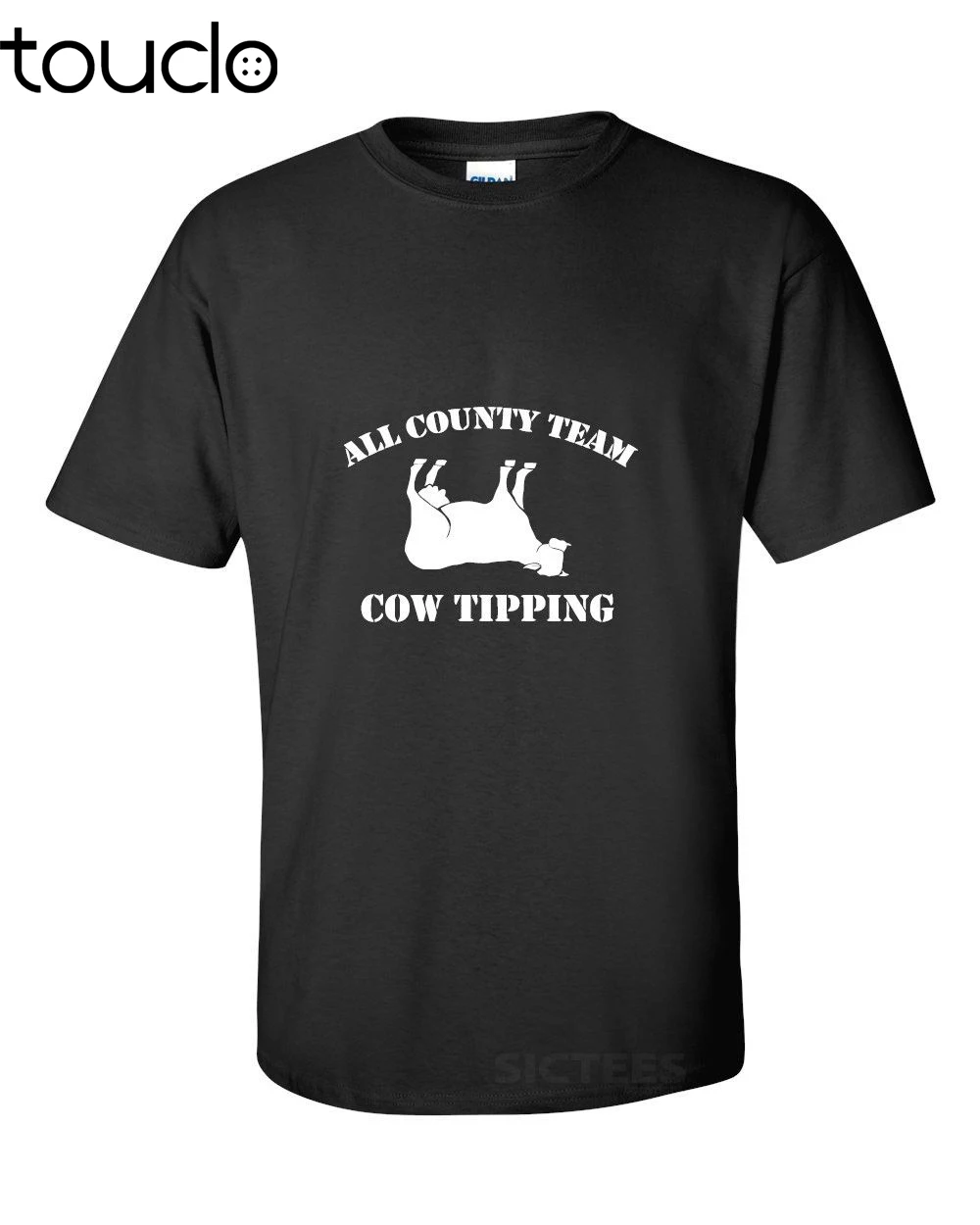 

Mens Summer O-Neck New All County Team T-shirt Cow Boy Tipping on cattle crush yards farm Tee Shirt