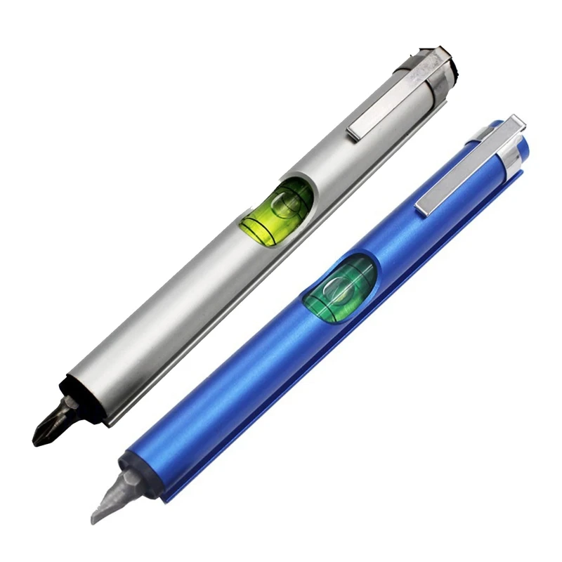 

Spirit Level Pen Shape Bubble Spirit Level with Slotted Cross Magnetic Screwdriver 14.2cm Level Mark Measuring Tools