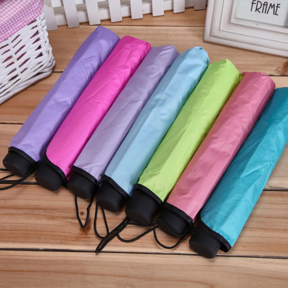 

Portable Three-fold Umbrella Meet Water Flowering Sunny and Rain Dual-use Umbrella Anti-ultraviolet Sun Umbrella Strong Umbrella