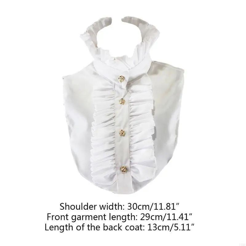 49ME Женская викторианская винтажная блузка-полурубашка для дворца с