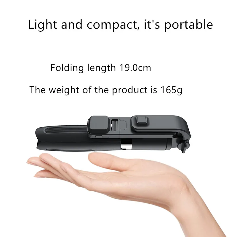 ylw wireless bluetooth handheld gimbal stabilizer mobile phone selfie stick tripod with fill light shutter for ios android free global shipping
