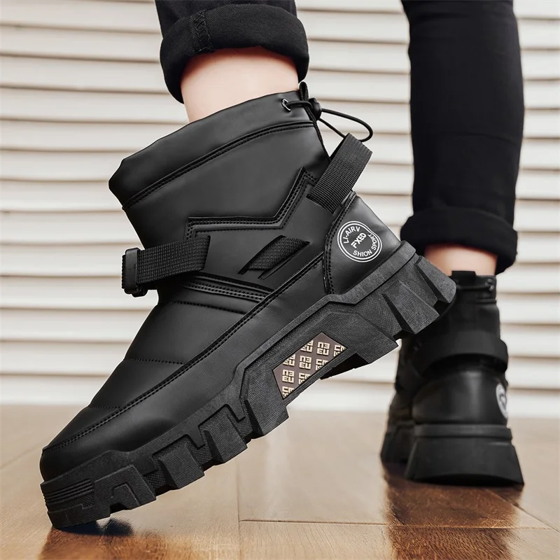 2024 новые зимние утолщенные бархатные теплые износостойкие хлопковые ботинки с