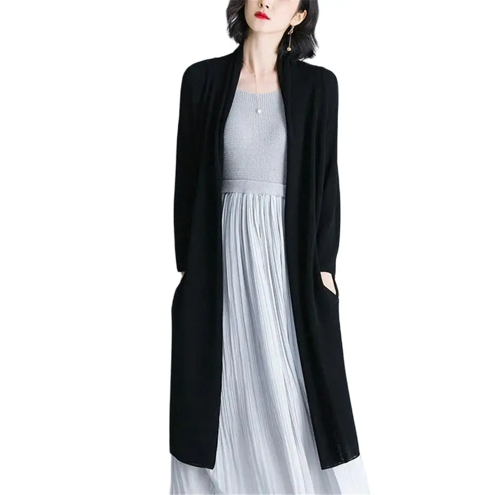 

Summer Women's Sun Protection Clothing Chiffon Long Shirt Mesh Female Blouse Loose Outerwear Trendy Lady Long Cardigans Mujer