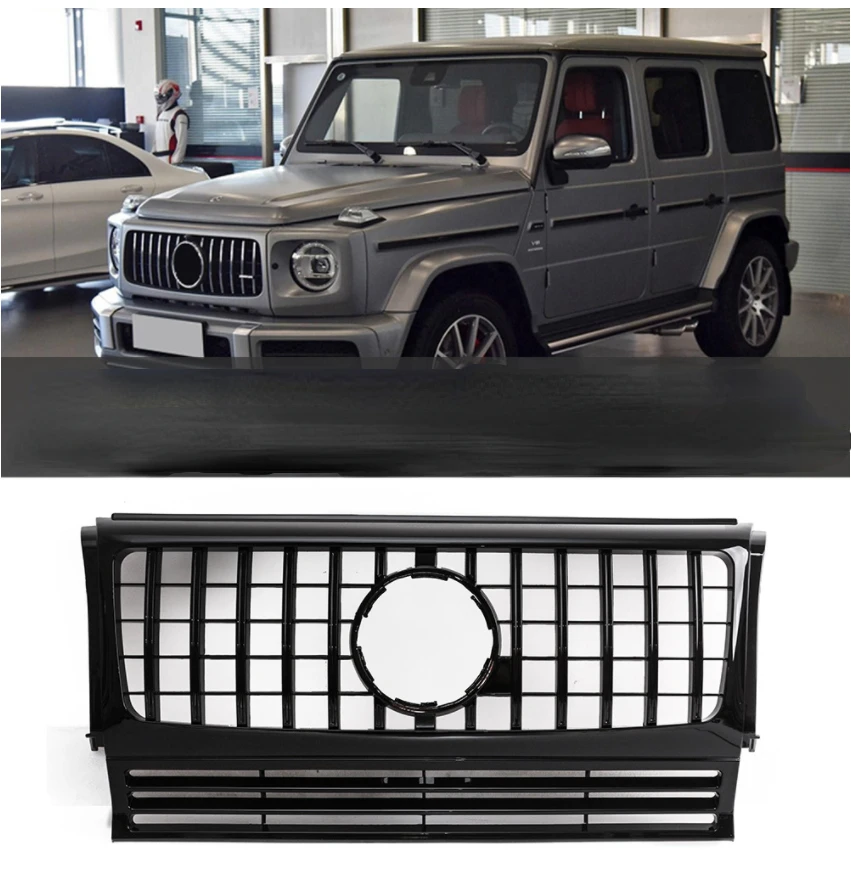 

ABS chrome GT R Style Front Grill Grille for Mercedes Benz G Class W463 G300 G350 G500 G550 G63 G65 1990 - 2018