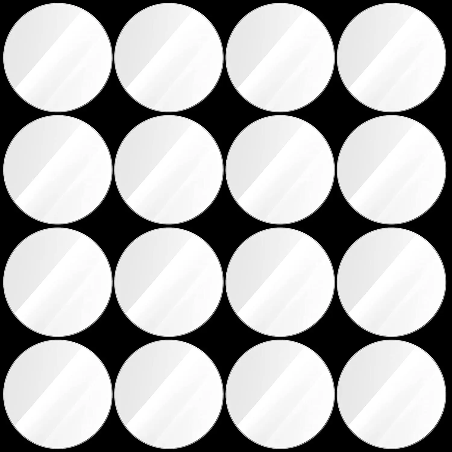 Круглые акриловые украшения, белые, толщиной 2,7 мм, 25 мм, 30 мм, 40 мм, 45 мм, 50 мм, 60 мм
