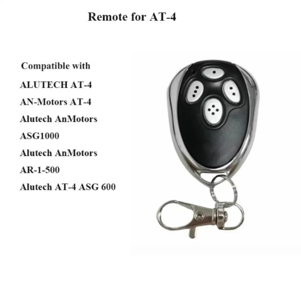 

433MHz Dynamic code 4 Buttons Alutech AT-4 AR-1-500 ASG 600 AN-Motors AT-4 ASG1000 Remote Control Garage Door Opener