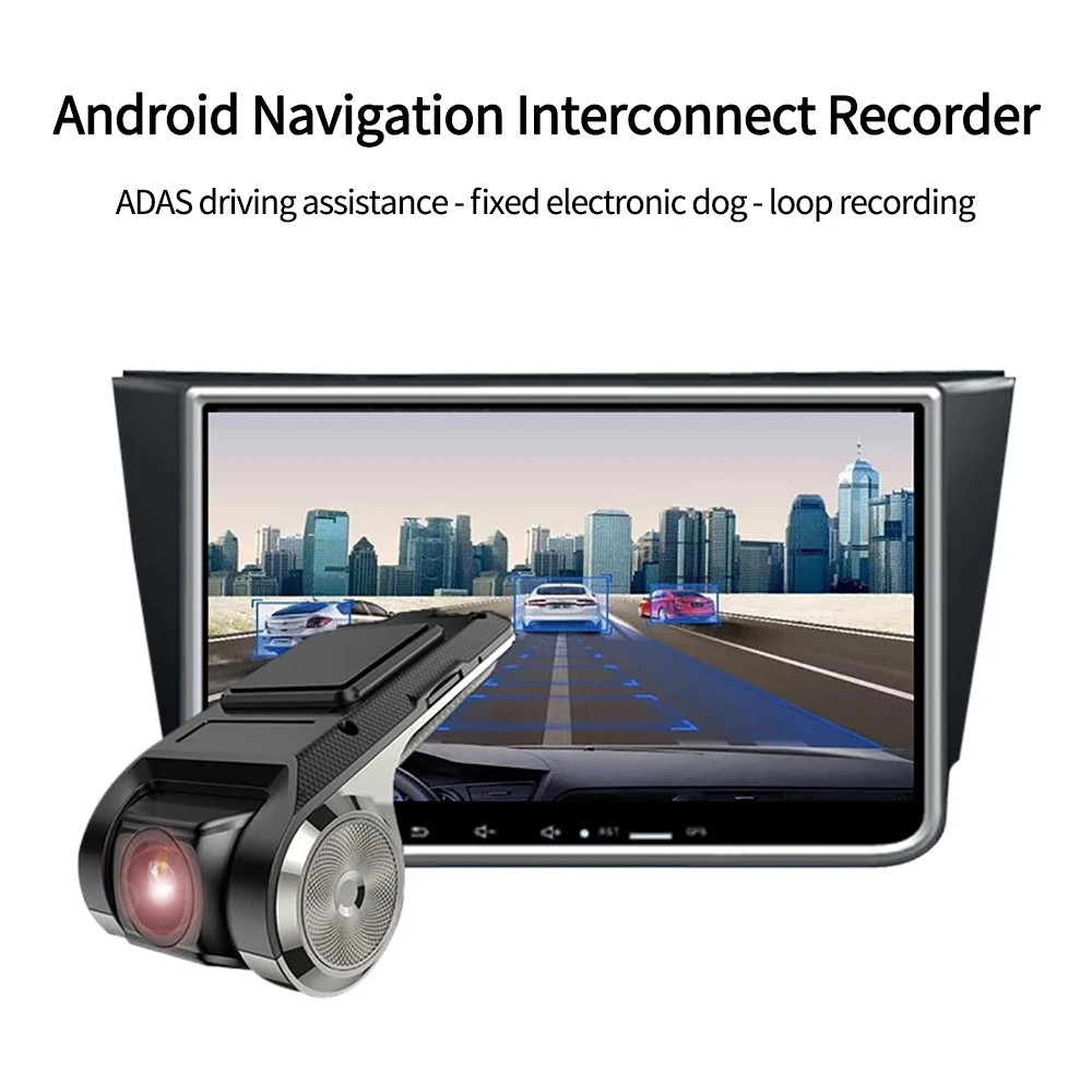 

1PCS Dash Cam ADAS Car DVR Dashcam Video HD 720P USB TF Card 32G Auto Recorder for Android Multimedia Player DVD Camera Recorder