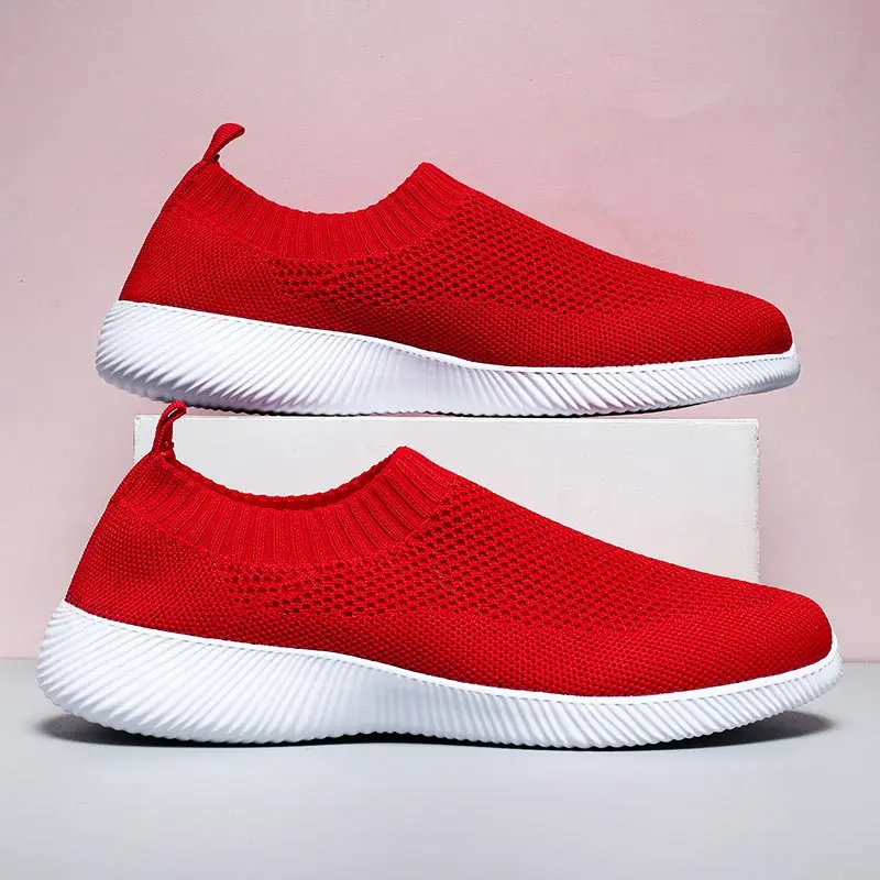 

slipon knit Elastic Laces Sneakers Large Size Women Black Sport Shoes Teenage Womans Running Shoes Women Sports Shoes 2021 Boty