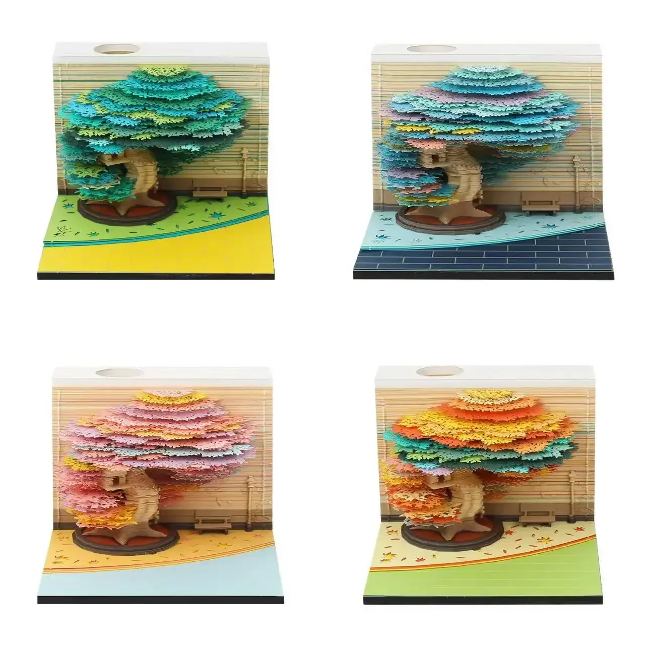 3D домик на дереве, календарь, художественная бумага, скульптура, блокнот, настольные поделки, сувениры, резьба по бумаге, липкие заметки, подарки, офисное украшение (art.: 3920cbbe25cb6) - 3920cbbe25cb6