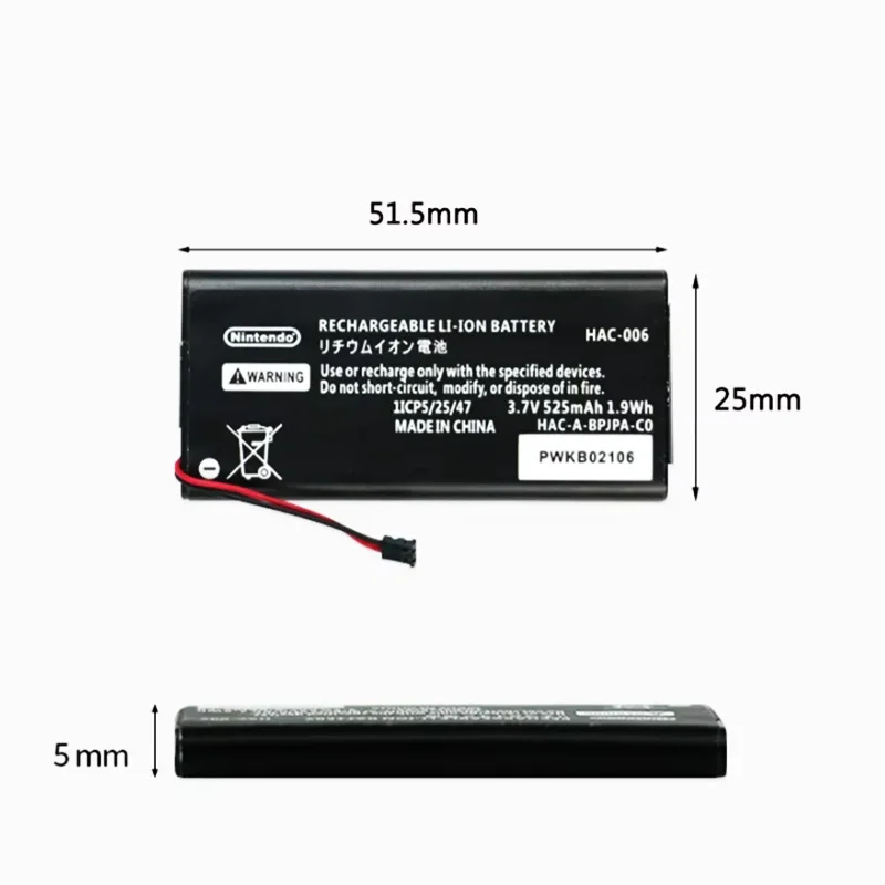 Фото 10 шт. аккумуляторов HAC006 525 мАч для Nintendo Switch HAC 006 HAC-015 HAC-016 HAC-A-JCL-C0 HAC-A-JCR-C0 Switch NS Joy-Con №3