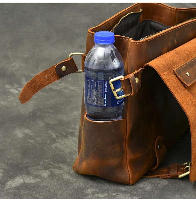 Портфель мужской из натуральной кожи сумка для ноутбука в британском ретро-стиле