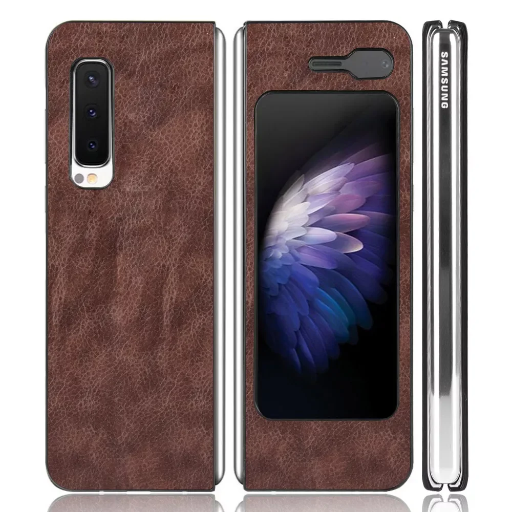 

Fold 3 Funda Case for Samsung Galaxy Z Fold 2 W21 Case Fold W20 5G Litchi Grain PU Leather Coque Shockproof Phone Case Cover