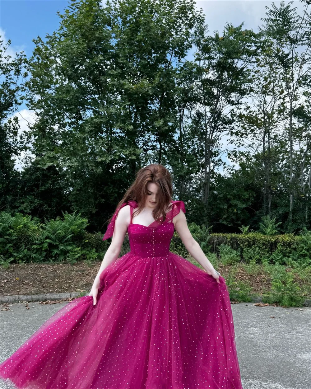 Annie Sweetheart Фиолетовое свадебное платье Блестящие тюлевые платья принцессы для