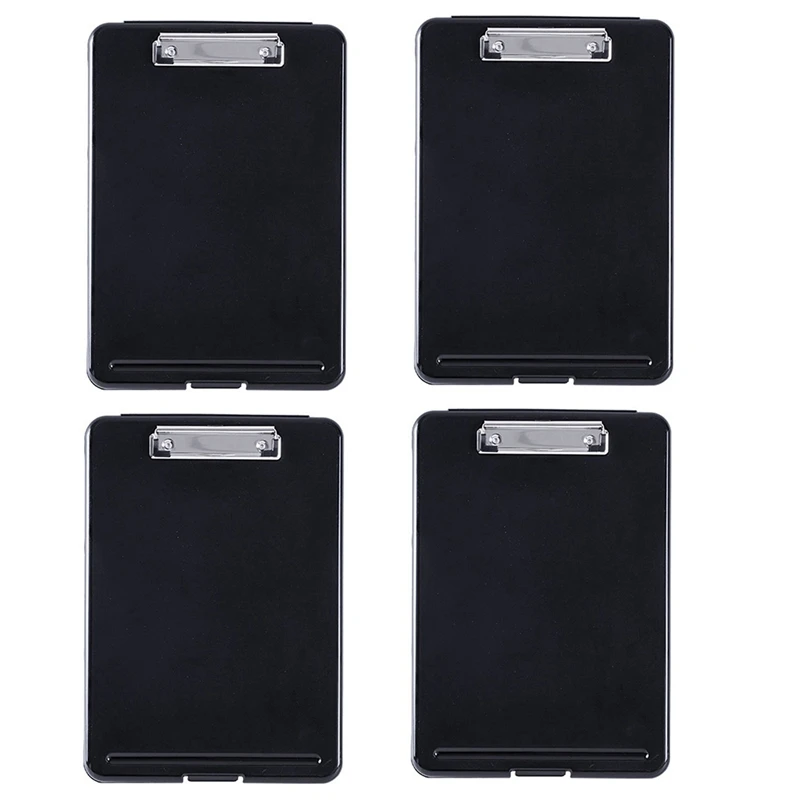 

4X A4 Storage Clipboard File Box Case Document File Folders Clipboard Writing Pad Stationery School Office Supplies