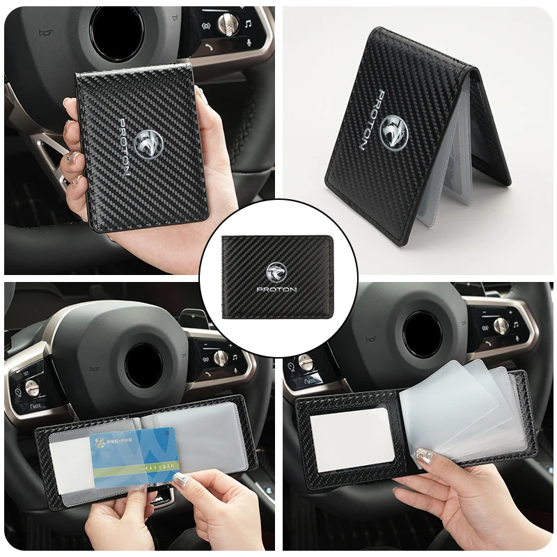 Кожаная сумка из углеродного волокна с идентификационным логотипом автомобиля