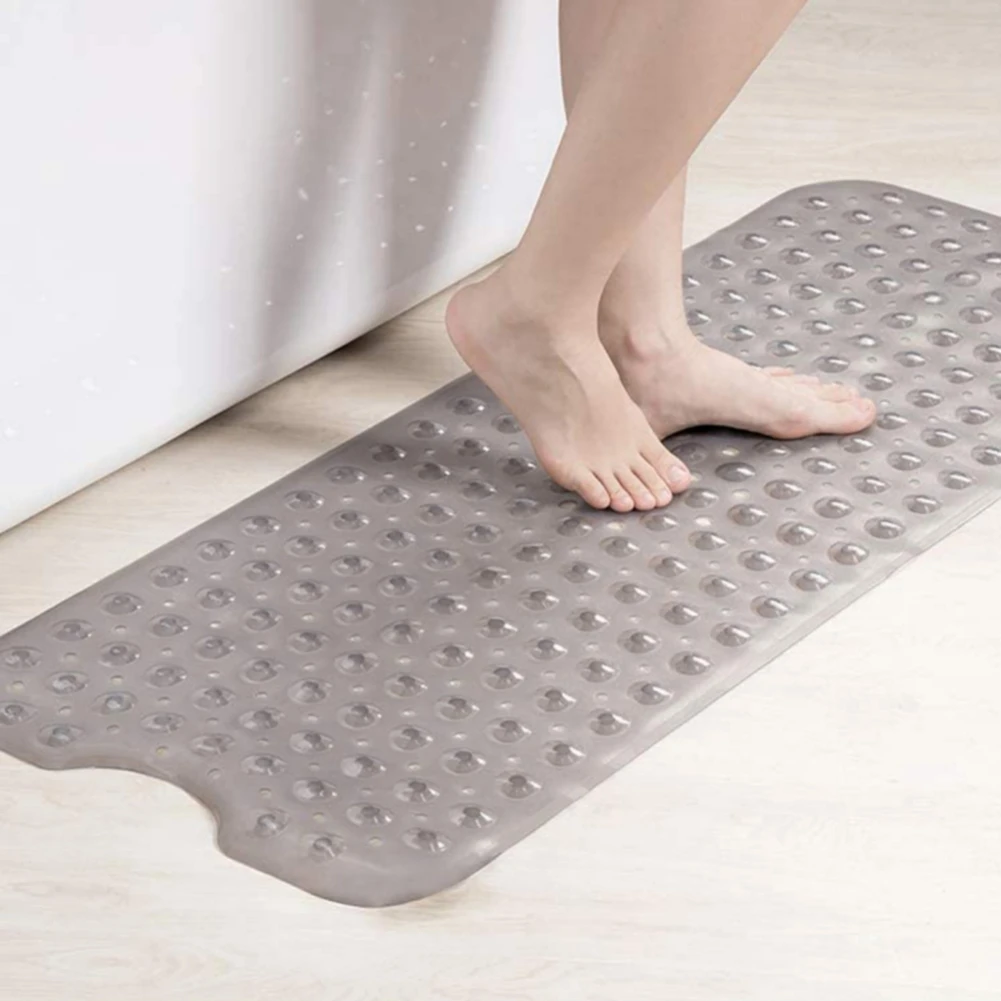 

Anti Slip Bath Mat Suction Cup Safety Shower Bathtub Mats Mildew Resistant Bathroom Floor PVC Waterproof Massage Foot Pad