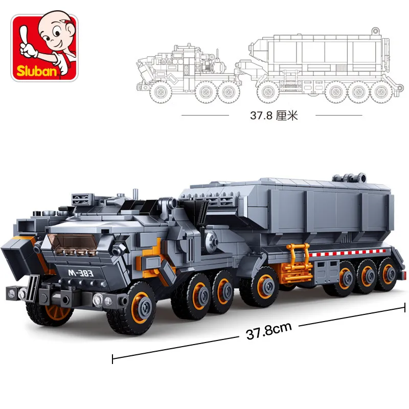 

Military Tank Cargo Van Transport Truck Building Blocks High-Tech City Wandering Earth Carrier Car Bricks Toys Boys Holiday Gift